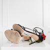 Dolce & Gabbana Black Satin Flower Climber Heels
