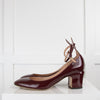 Valentino Puce Patent Ankle Strap Shoes