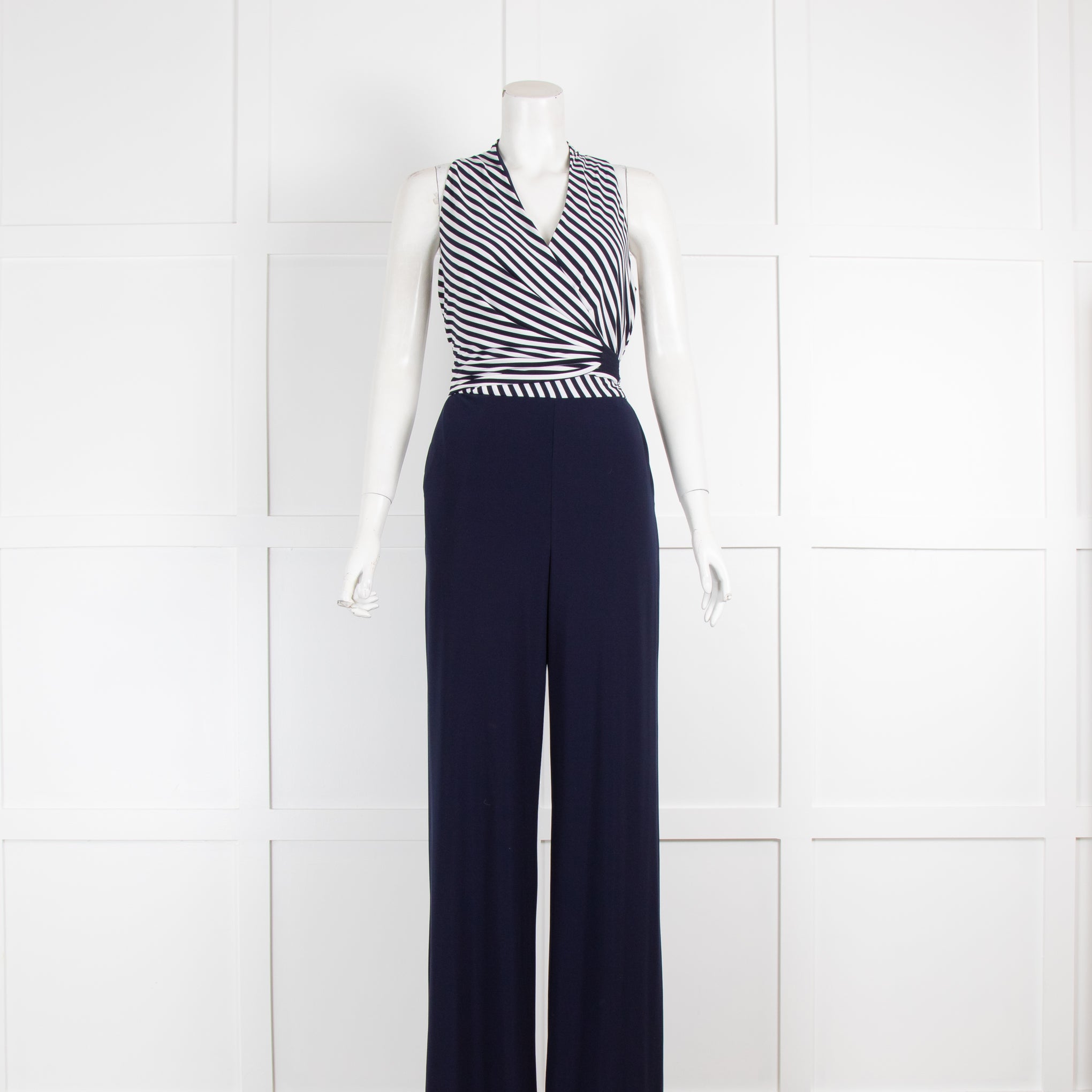 Ralph Lauren Navy White Striped Jumpsuit – Phoenix Style