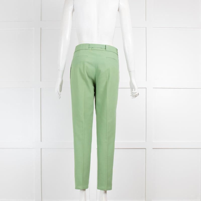 Chloe Pale Green Belted Trousers