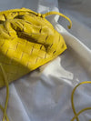 Bottega Veneta Yellow Intrecciato Leather Mini Pouch