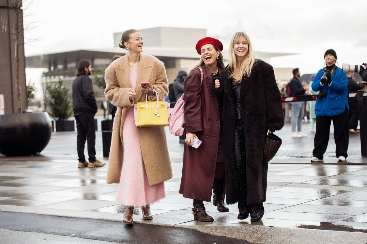 Three women out celebrating international womens day with preloved designer world. 