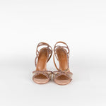 Aquazzura Rose Pink Glitter Heeled Sandals