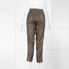 ME+EM Black And Gold Lurex Trousers With Black Side Panels