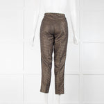 ME+EM Black And Gold Lurex Trousers With Black Side Panels