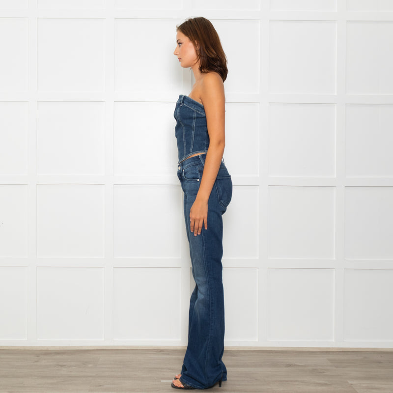 Mother Blue Flared Jeans