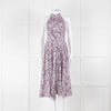 Diane Von Furstenberg Lilac Halterneck Midi Dress with Belt