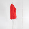 Stella McCartney Red Blouse With Front Frill