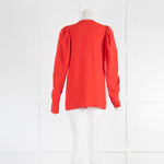 Stella McCartney Red Blouse With Front Frill