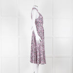 Diane Von Furstenberg Lilac Halterneck Midi Dress with Belt