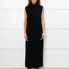 Me + Em Black Knitted Midi Dress with Detachable Neck