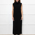 Me + Em Black Knitted Midi Dress with Detachable Neck