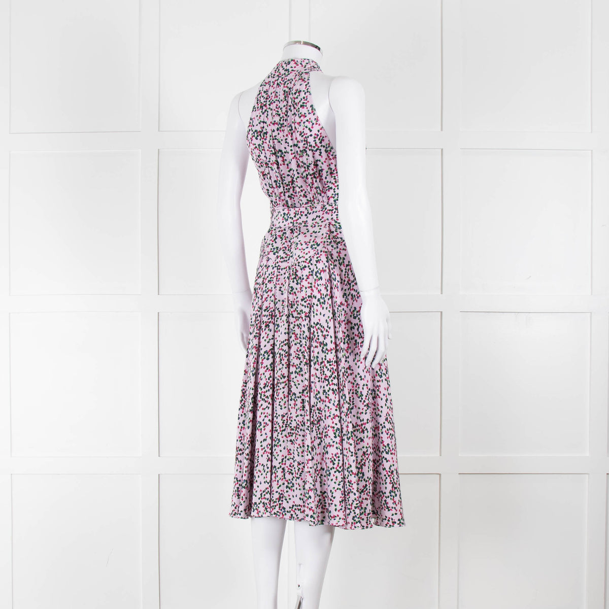 Diane Von Furstenberg Lilac Halterneck Midi Dress with Belt