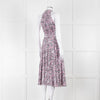 Diane Von Furstenberg Lilac Halterneck Midi Dress with Belt