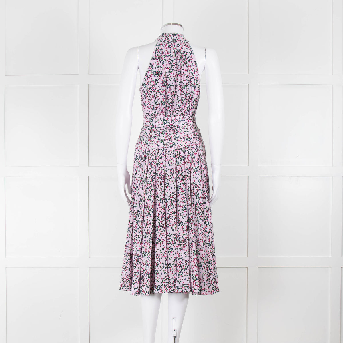 Diane Von Furstenberg Lilac Halterneck Midi Dress with Belt