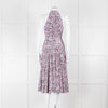 Diane Von Furstenberg Lilac Halterneck Midi Dress with Belt