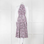 Diane Von Furstenberg Lilac Halterneck Midi Dress with Belt