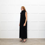 Me + Em Black Knitted Midi Dress with Detachable Neck