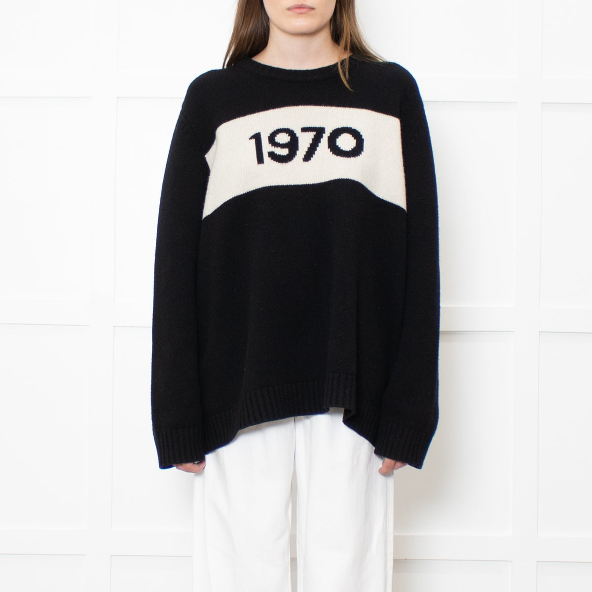 Bella Freud 1970 Black Chunky Knit Jumper