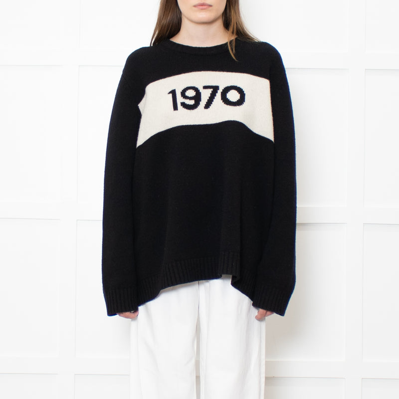 Bella Freud 1970 Black Chunky Knit Jumper