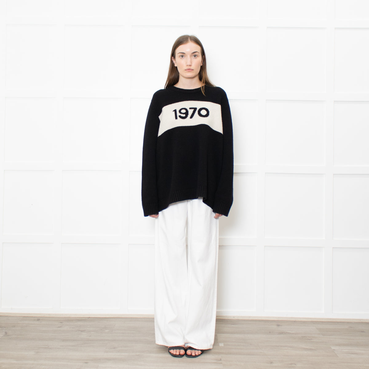 Bella Freud 1970 Black Chunky Knit Jumper