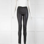 Max & Moi Paris Black Lambskin Leggings