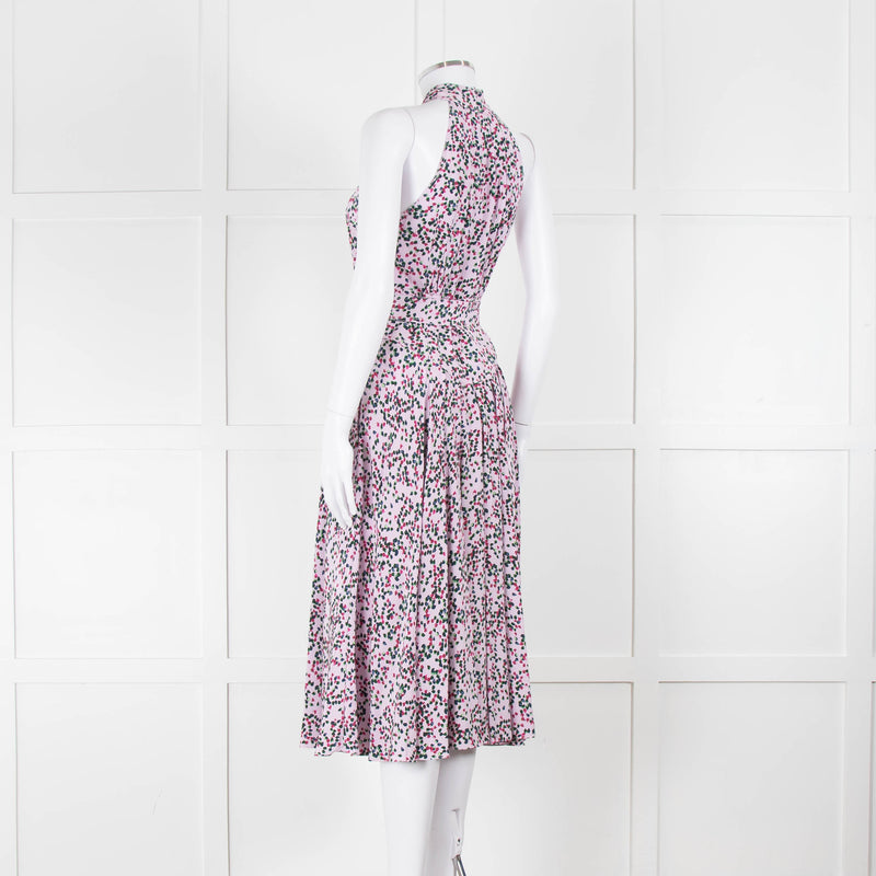 Diane Von Furstenberg Lilac Halterneck Midi Dress with Belt