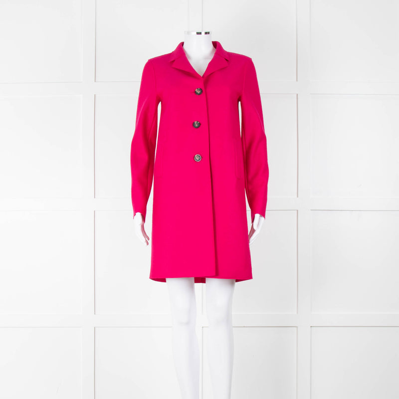 Harris Wharf London Cerise Pink Double Faced Wool Coat