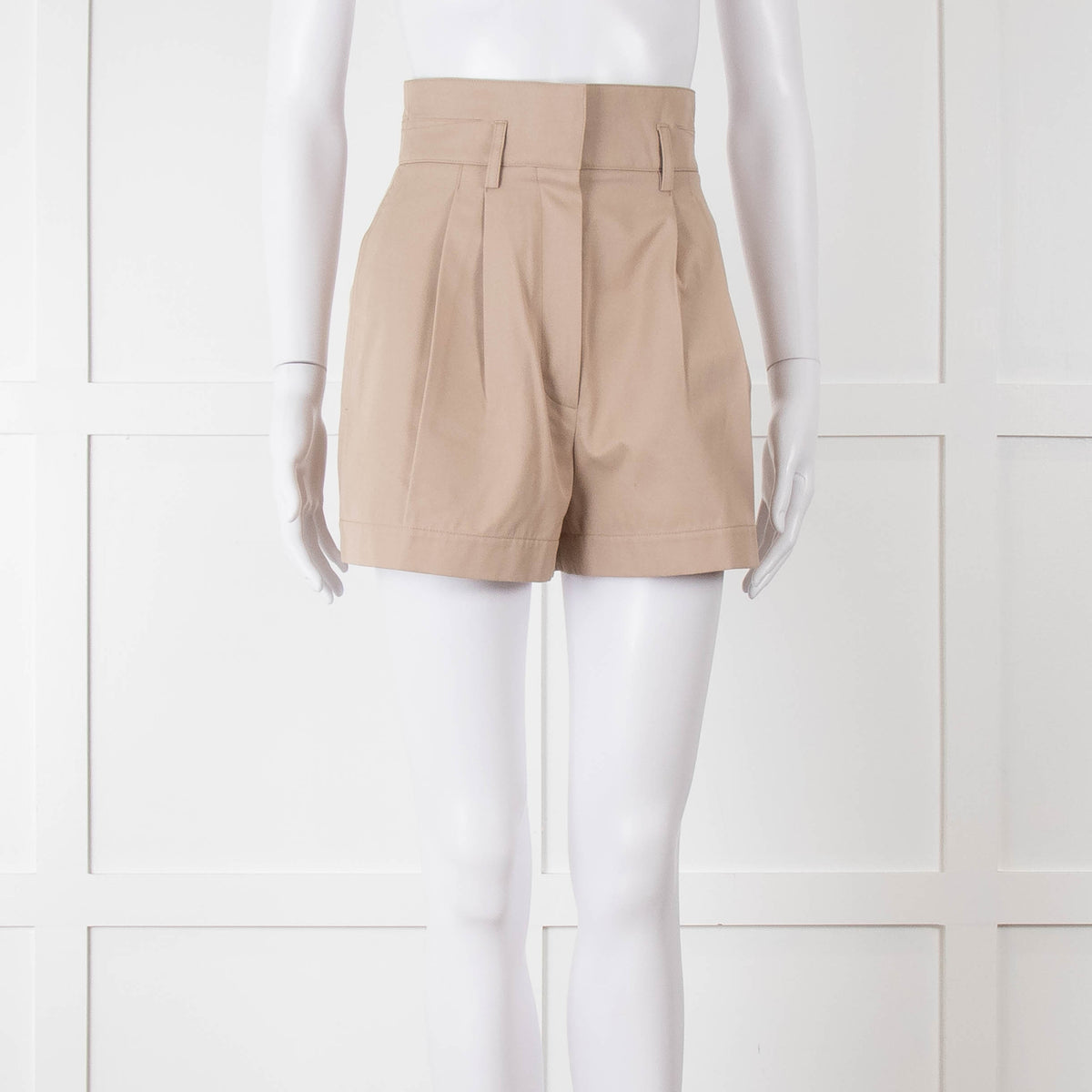 Alaia Beige High Waisted Shorts