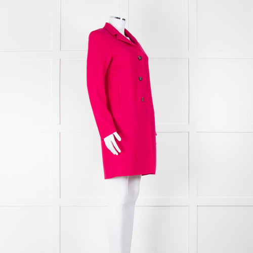 Harris Wharf London Cerise Pink Double Faced Wool Coat
