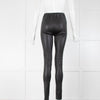 Max & Moi Paris Black Lambskin Leggings