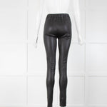Max & Moi Paris Black Lambskin Leggings