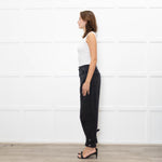 Pinko Black Distressed Denim Tie-Up Detail Jeans