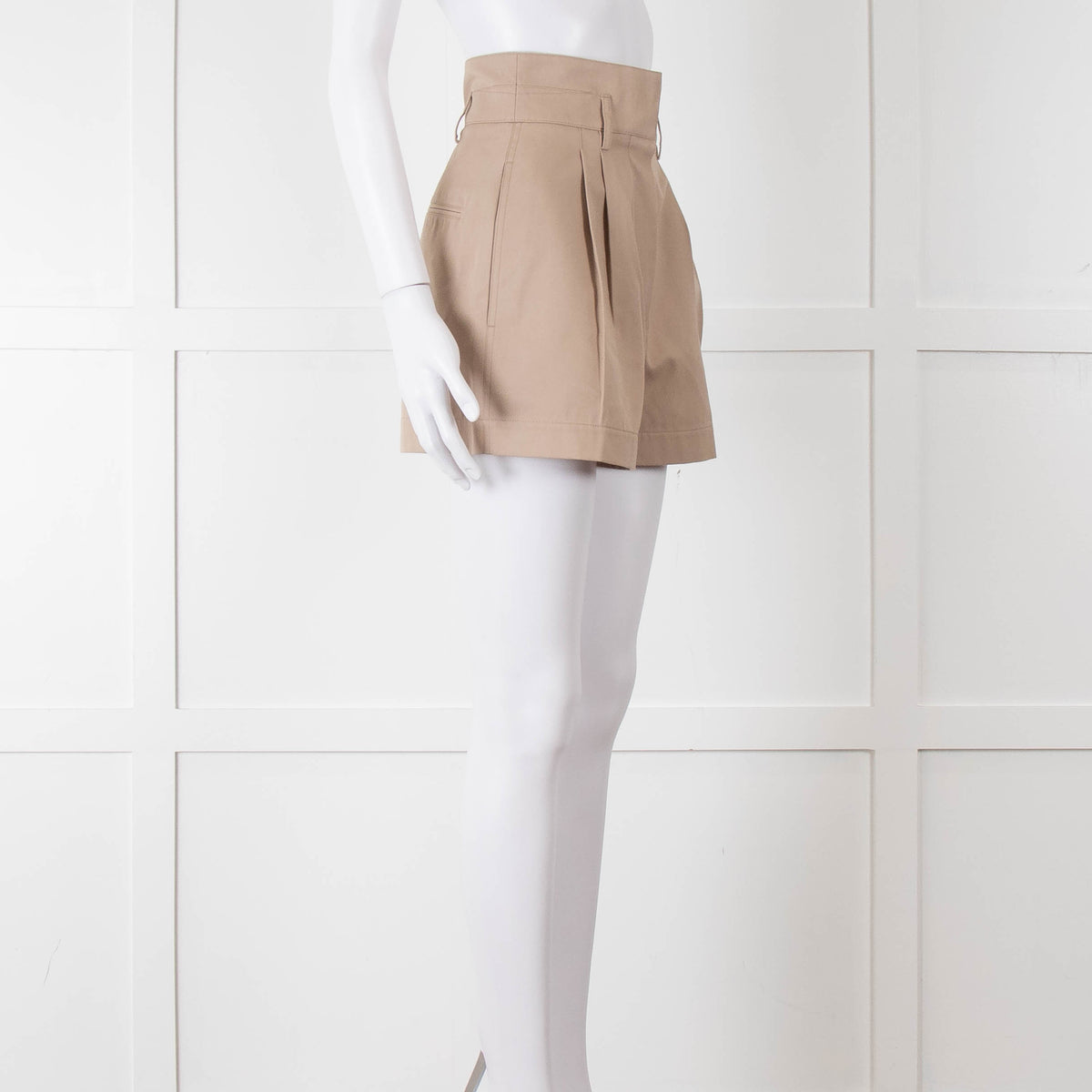 Alaia Beige High Waisted Shorts
