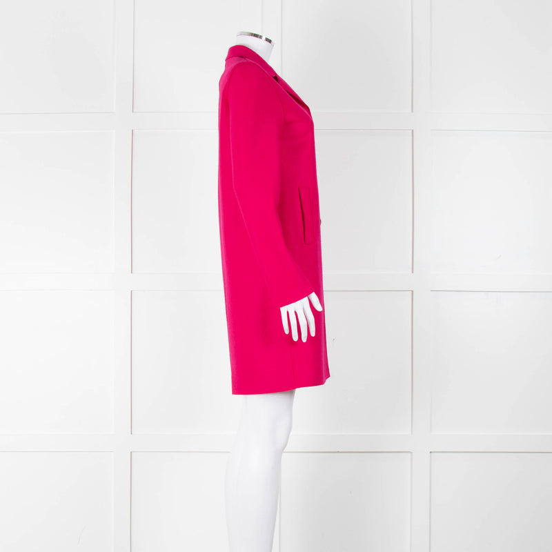 Harris Wharf London Cerise Pink Double Faced Wool Coat