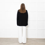Bella Freud 1970 Black Chunky Knit Jumper