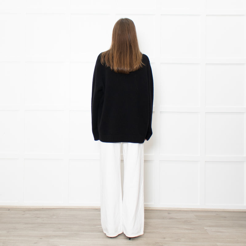 Bella Freud 1970 Black Chunky Knit Jumper
