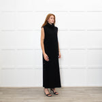 Me + Em Black Knitted Midi Dress with Detachable Neck