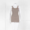 Rosemunde Brown Ribbed Lace Vest