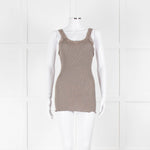 Rosemunde Brown Ribbed Lace Vest