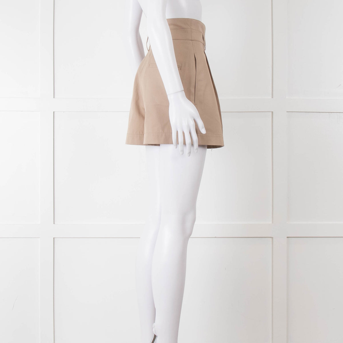 Alaia Beige High Waisted Shorts