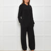 Norma Kamali Black Stretch Collared Jumpsuit