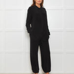Norma Kamali Black Stretch Collared Jumpsuit