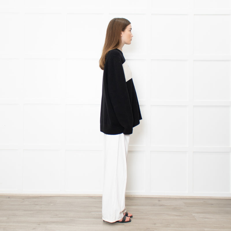 Bella Freud 1970 Black Chunky Knit Jumper