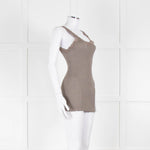 Rosemunde Brown Ribbed Lace Vest