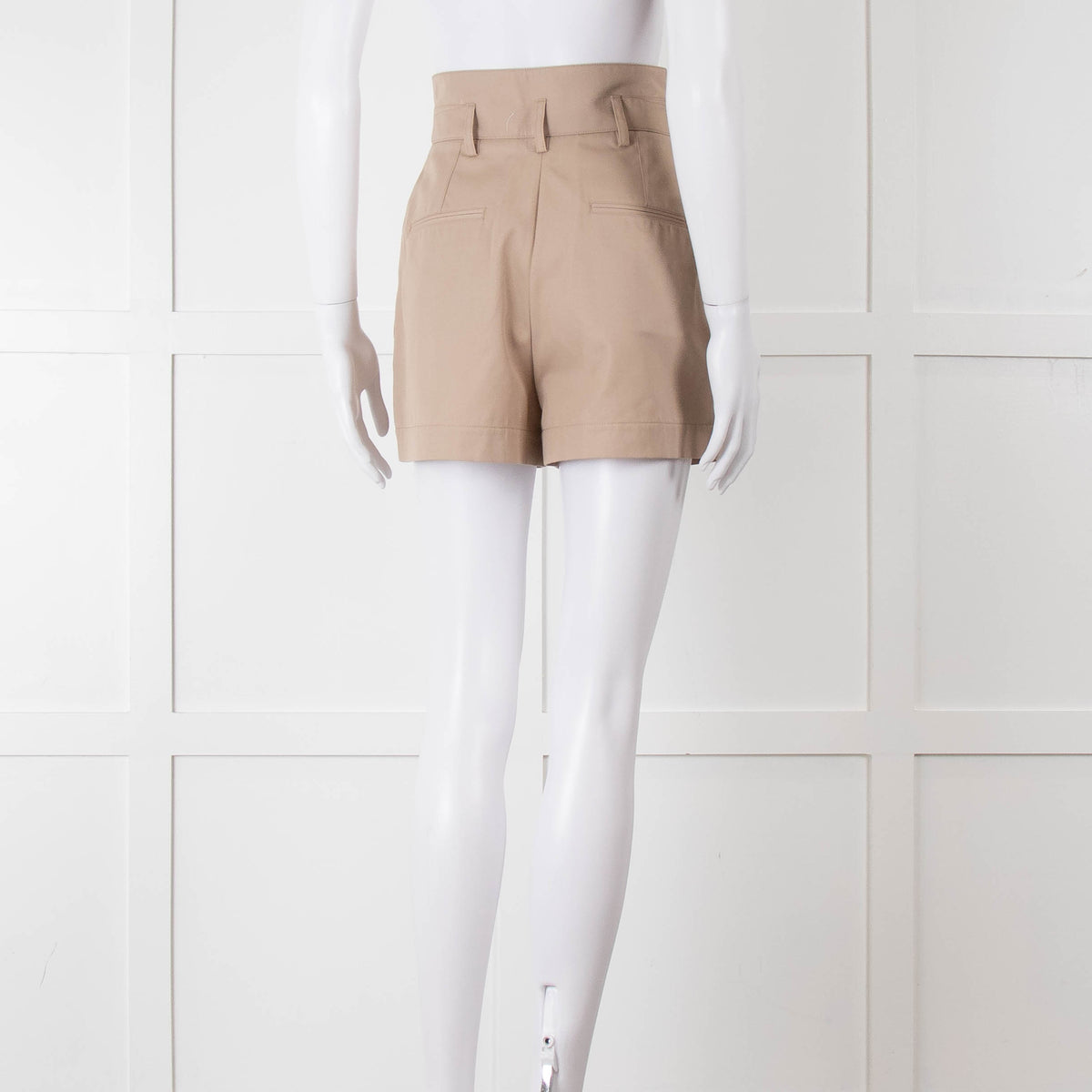 Alaia Beige High Waisted Shorts