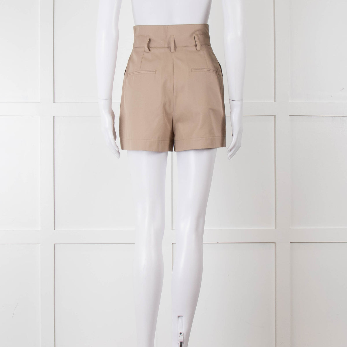 Alaia Beige High Waisted Shorts