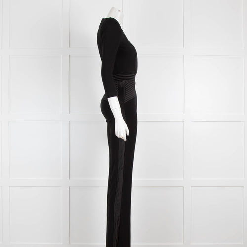 Zhivago Black Jersey Flared Jumpsuit