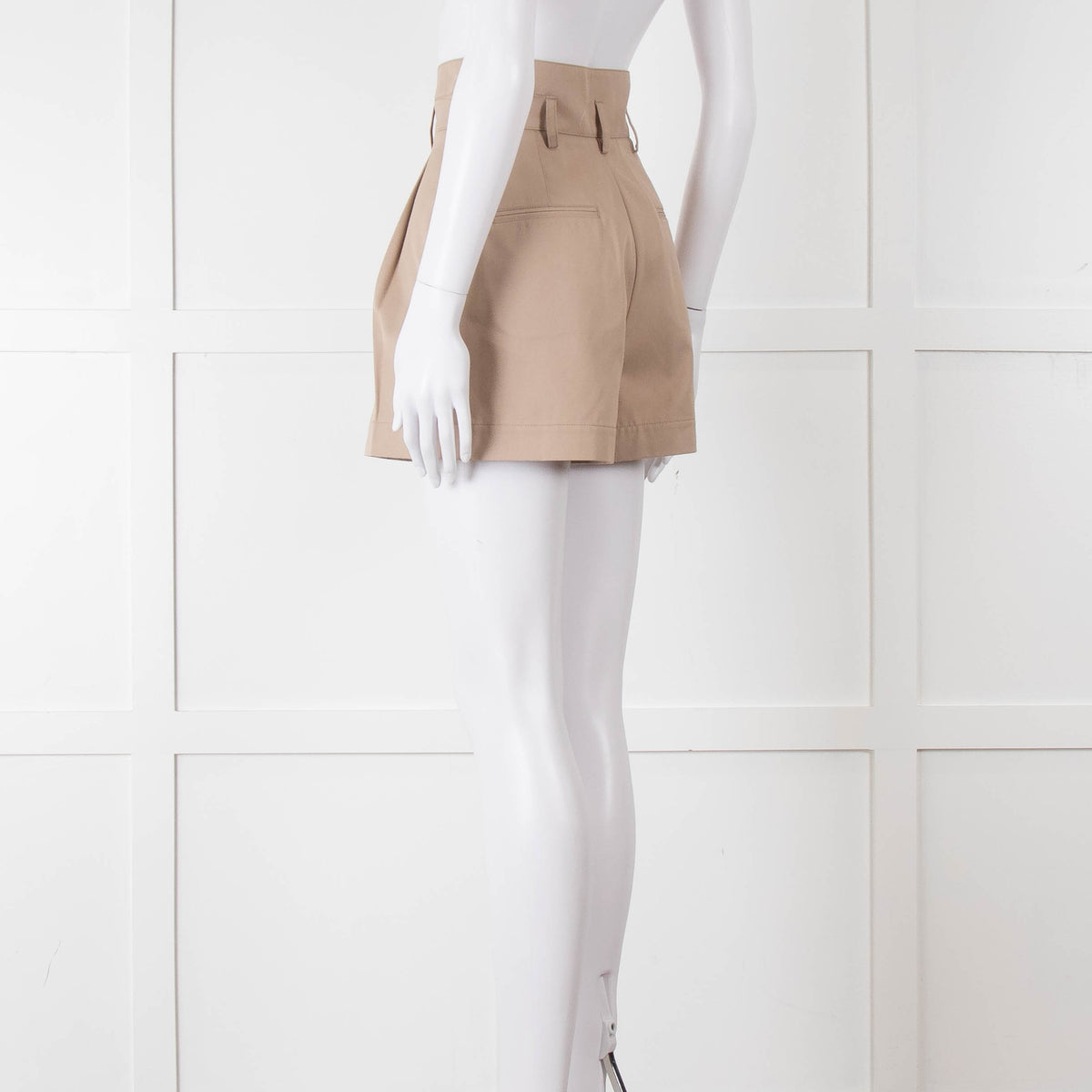 Alaia Beige High Waisted Shorts