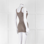 Rosemunde Brown Ribbed Lace Vest